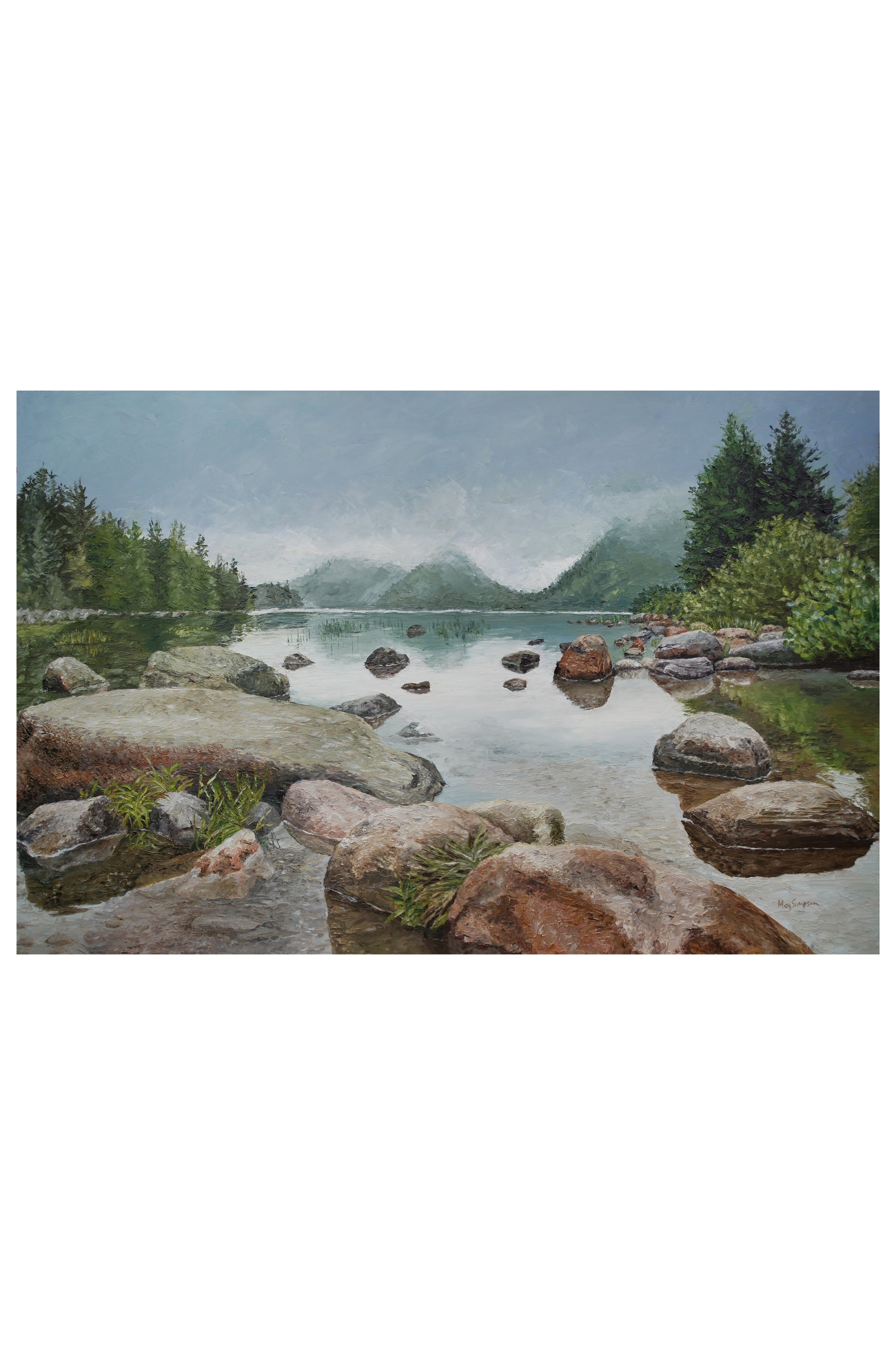 Fog on Jordan Pond - Original