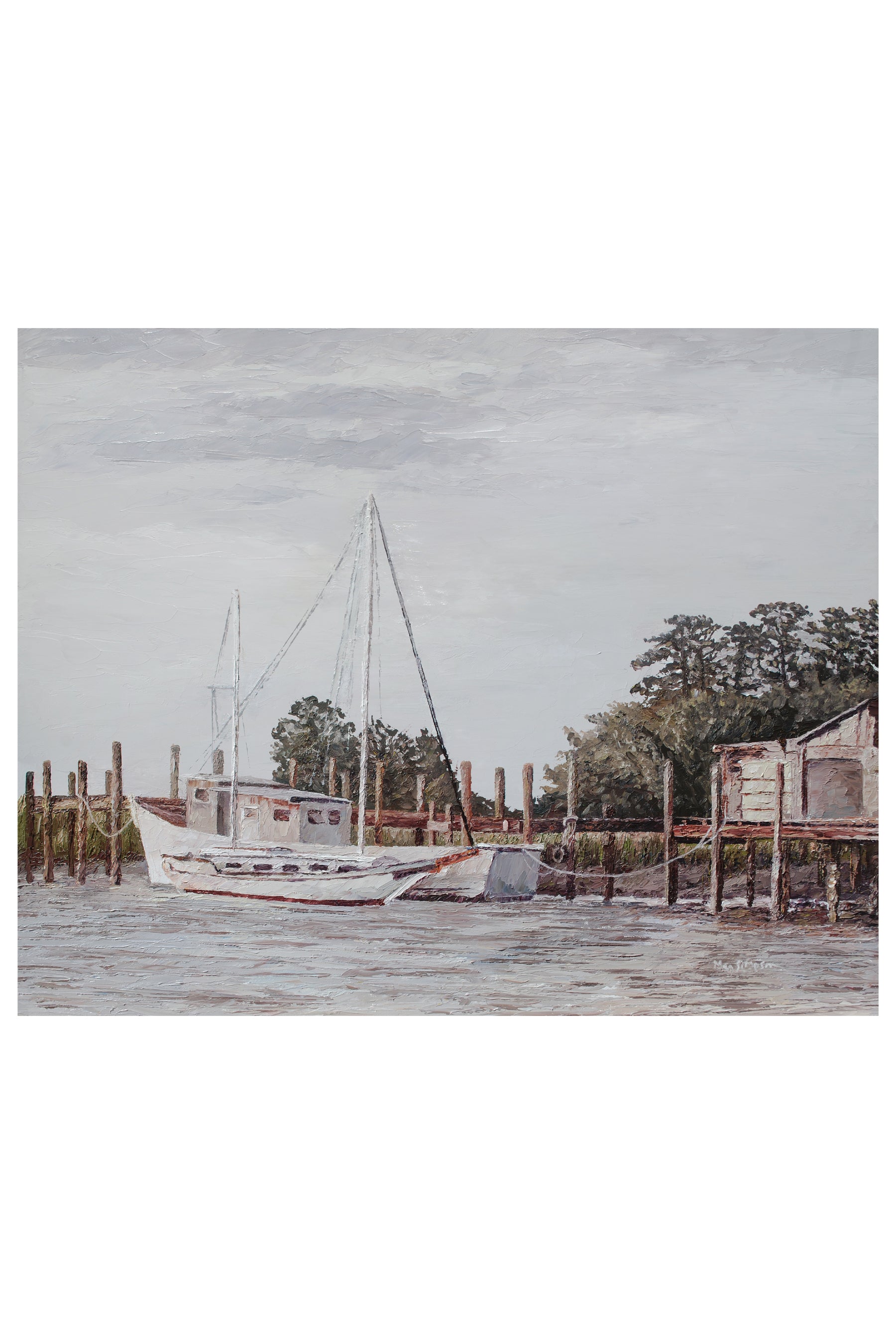 Moored in the Morning - Original